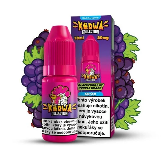 KURWA Collection Nikotinová Sůl KURWA Blackcurrant Purple Grape 10ml - 20 mg
