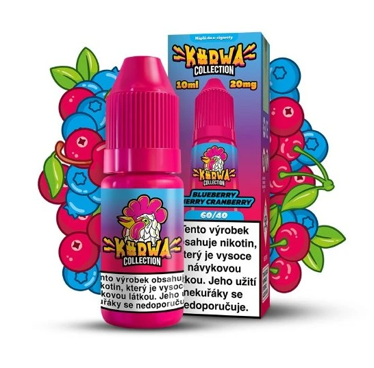 KURWA Collection Nikotinová Sůl KURWA Blueberry Cherry Cranberry 10ml - 20 mg