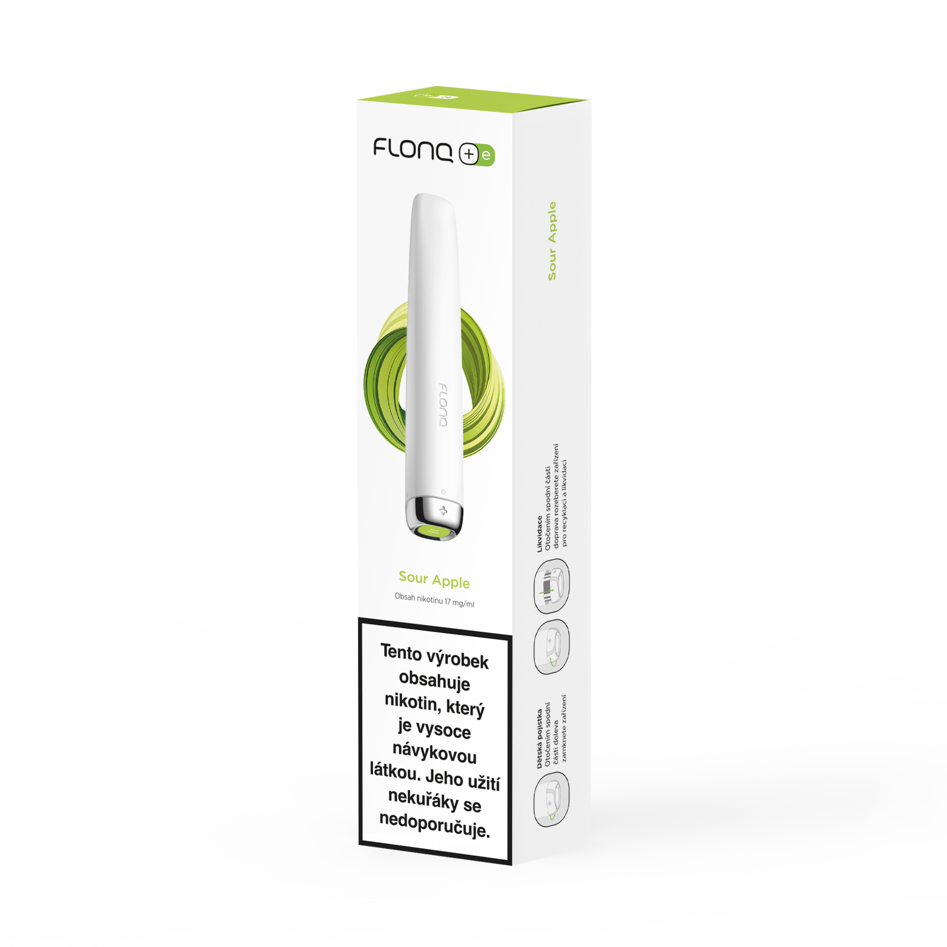 Flonq jednorázová e-cigareta Sour Apple