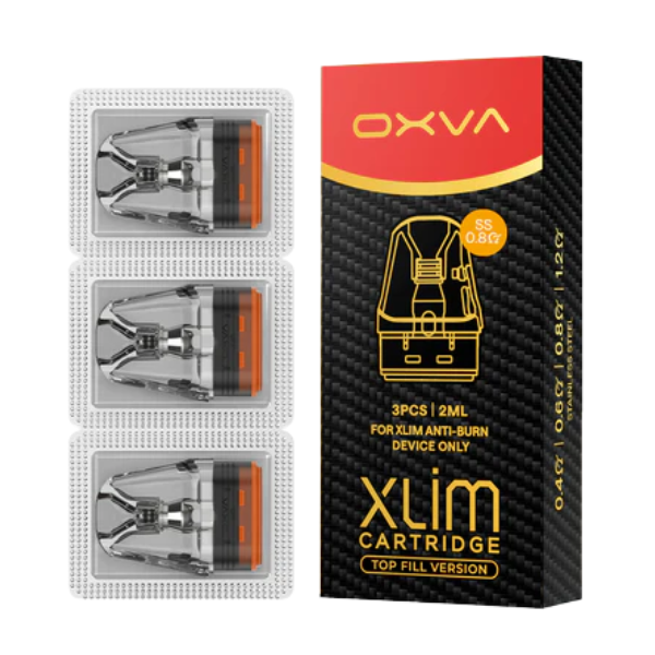 Oxva Xlim Stainless Steel Top Refill cartridge - 0,8 Ω (celé balení, 3ks)