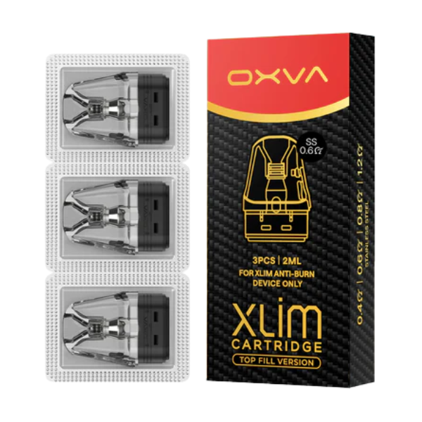Oxva Xlim Stainless Steel Top Refill cartridge - 0,6 Ω (celé balení, 3ks)
