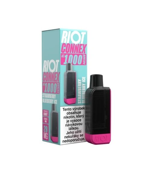 Riot Squad RIOT Connex 1000 POD náplň - Strawberry Blueberry Ice Nikotin: 20 mg