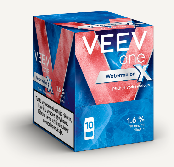 VEEV ONE WATERMELON X 1.6% náplně do e-cigarety - kartón (5 krabiček)