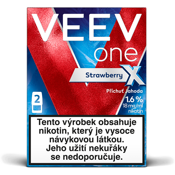 VEEV ONE STRAWBERRY X 1.6% 2 náplně do e-cigarety