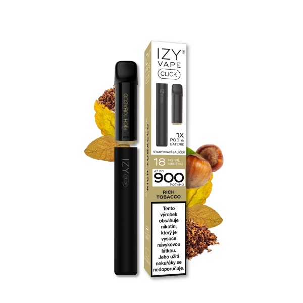 IZYVAPE IZY CLICK Starter Kit Rich Tobacco / Silný tabák 18mg