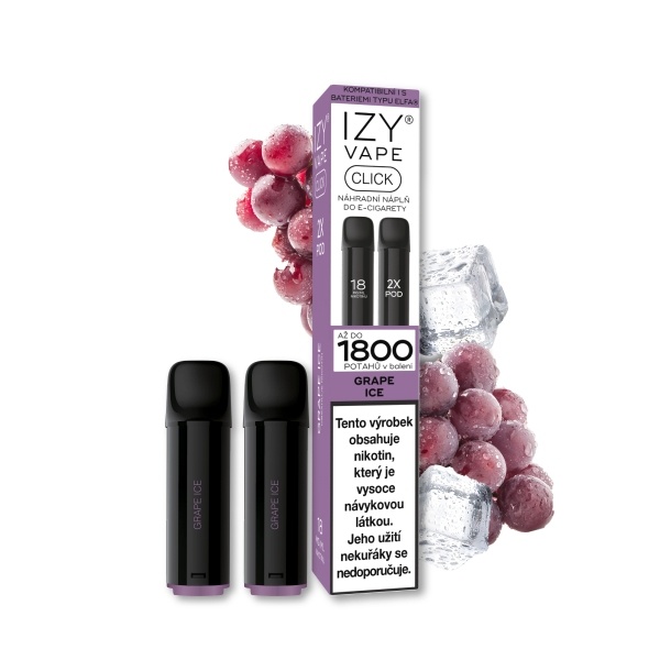 IZYVAPE IZY CLICK náplň Grape Ice / Chladivé hrozno 18mg