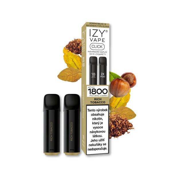 IZYVAPE IZY CLICK náplň Rich Tobacco / Silný tabák 18mg