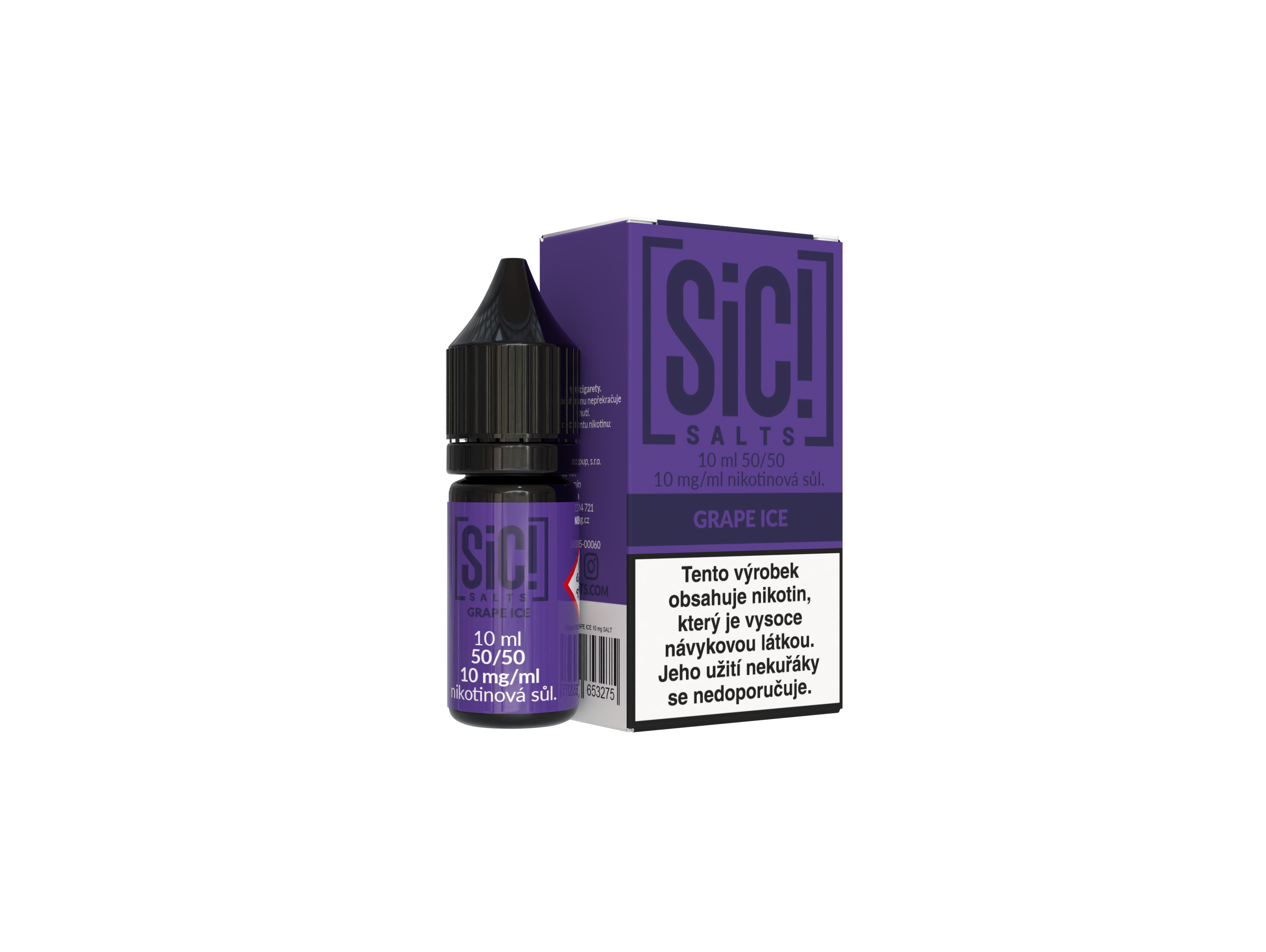 Nikotinová Sůl Sic! Salts - Grape Ice 10ml - 10mg