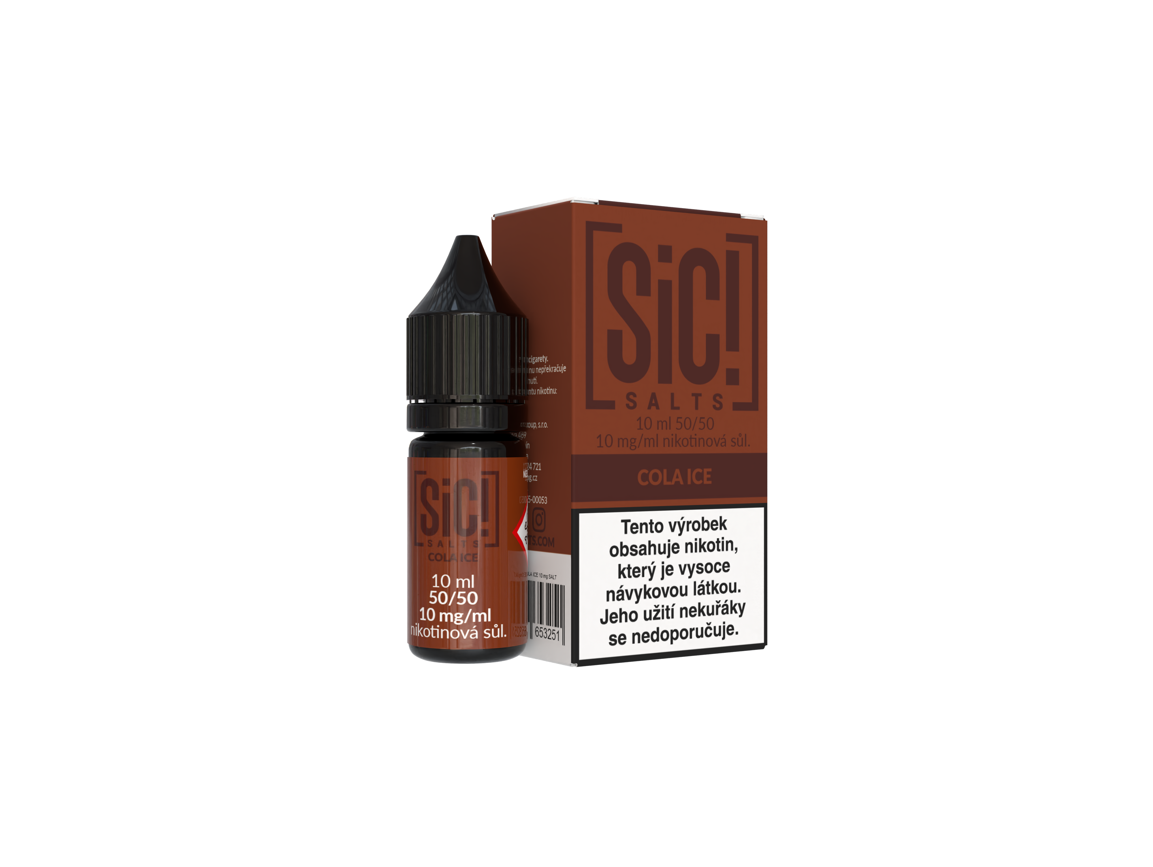 Nikotinová Sůl Sic! Salts - Cola Ice 10ml - 10mg