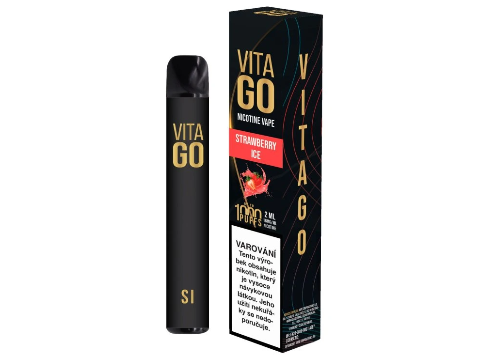 VitaVape Vita GO jednorázová e-cigareta Strawberry Ice - 16mg