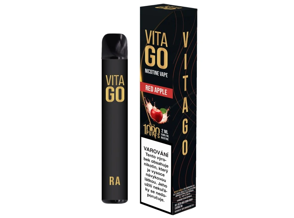 VitaVape Vita GO jednorázová e-cigareta Red Apple - 16mg