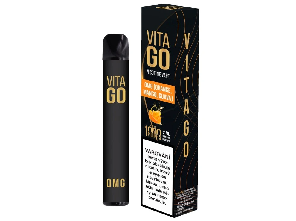 VitaVape Vita GO jednorázová e-cigareta OMG / Orange Mango Guava - 16mg