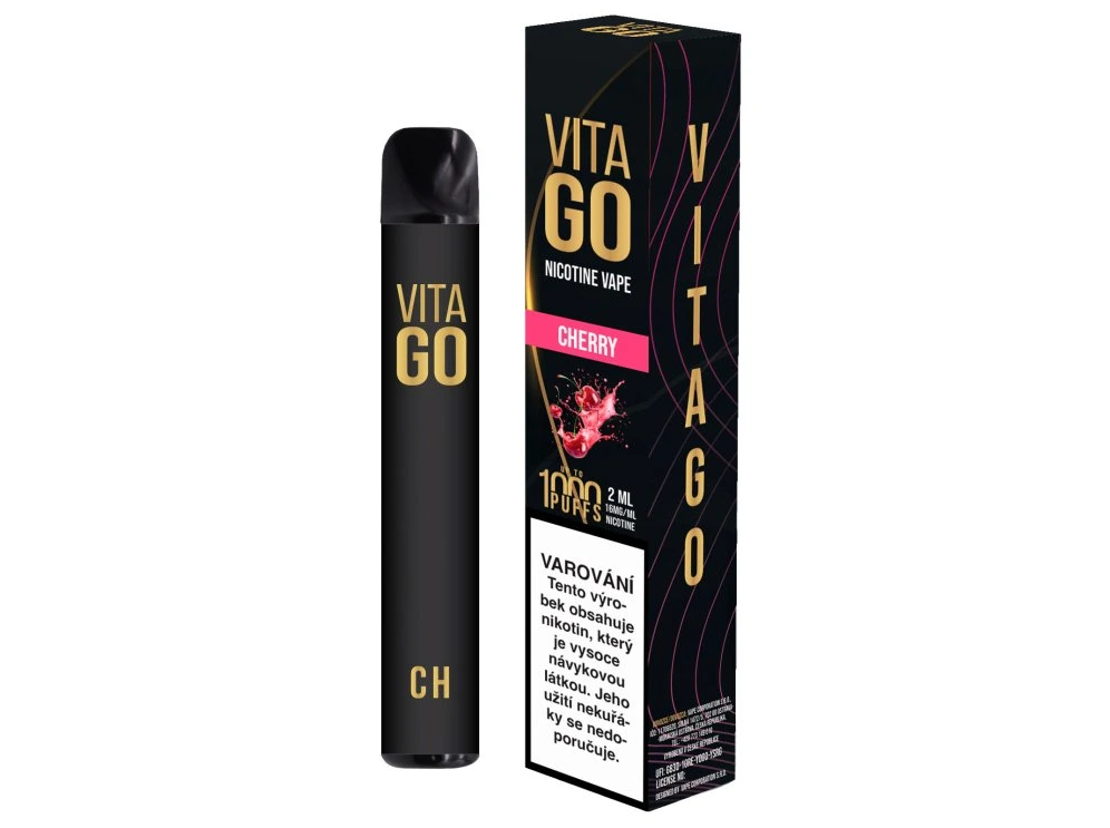 VitaVape Vita GO jednorázová e-cigareta Cherry - 16mg