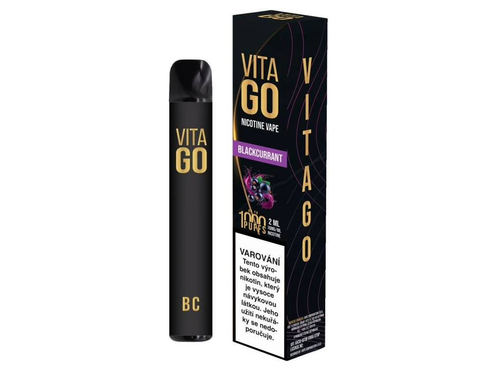 VitaVape Vita GO jednorázová e-cigareta Blackcurrant - 16mg