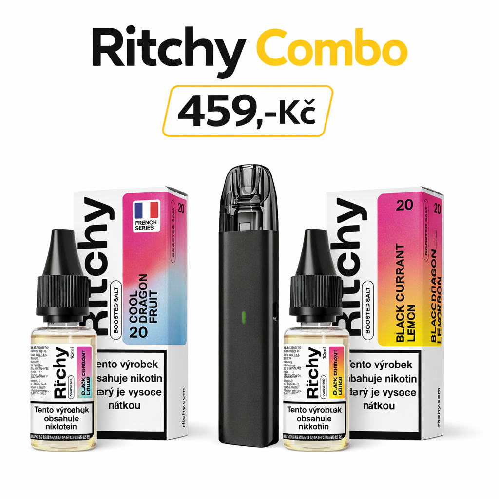 Ritchy - Liqua Set Ritchy Duo Pod - Black + 2ks Ritchy Nicsalt 20mg