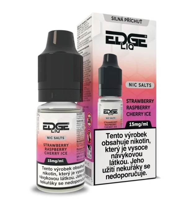 Nikotinová sůl EDGE LIQ Strawberry Raspberry Cherry Ice 10ml - 15mg