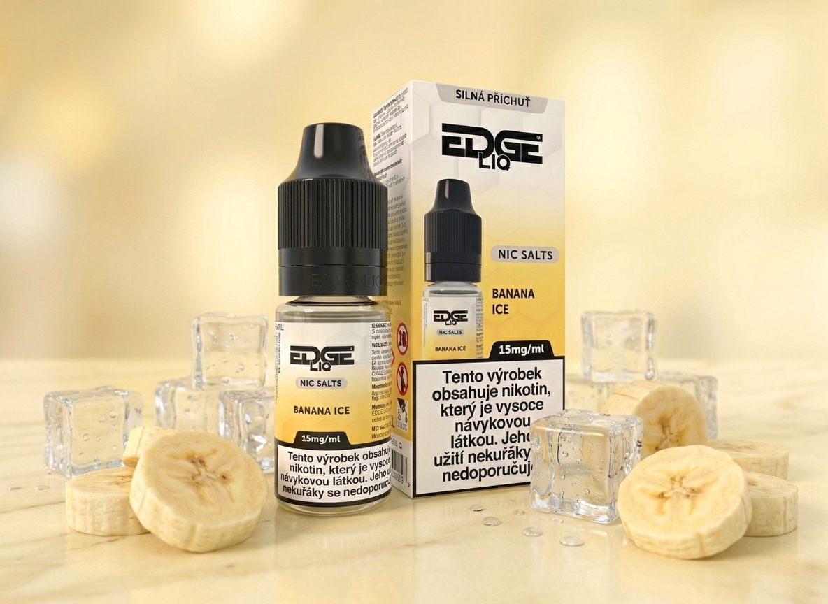 Nikotinová sůl EDGE LIQ Banana Ice 10ml - 15mg