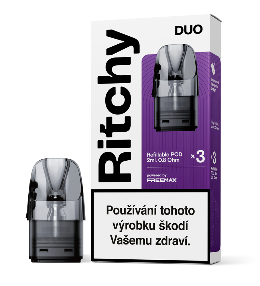 Levně Ritchy - Liqua Ritchy DUO Cartridge 2ml - 0,8 Ω (celé balení, 3ks)