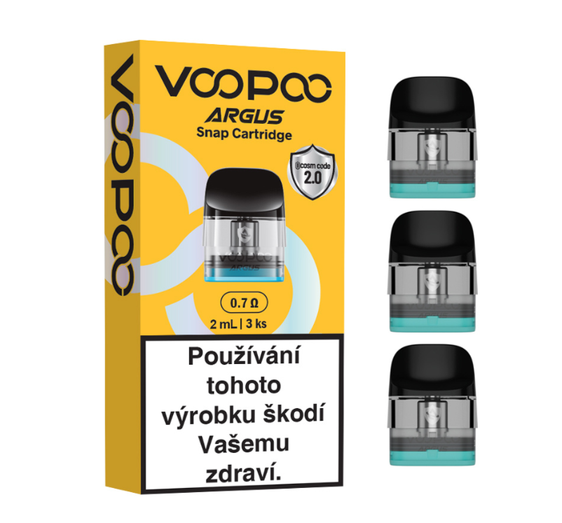 Voopoo Argus POD SNAP Topfill cartridge - 0,7 Ω (celé balení, 3ks)