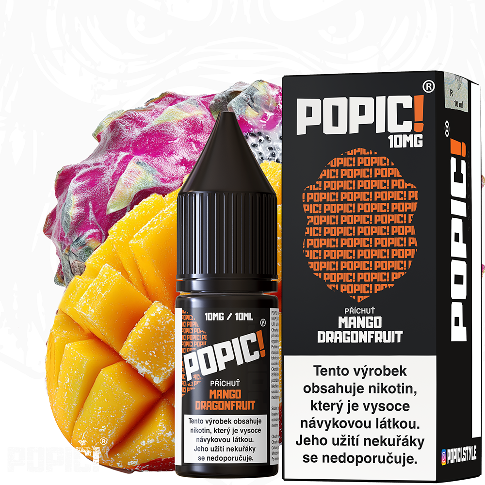 Nikotinová sůl POPIČ! - Mango Dragonfruit / Sladké Mango a Exotické Dračí Ovoce - 10mg