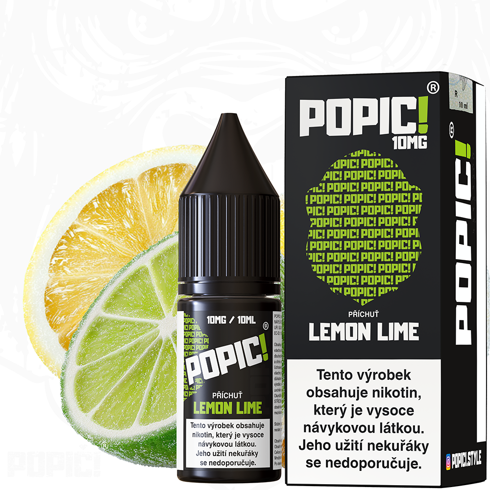 Nikotinová sůl POPIČ! - Lemon Lime / Citrusová Exploze Citrónu a Limetky - 10mg
