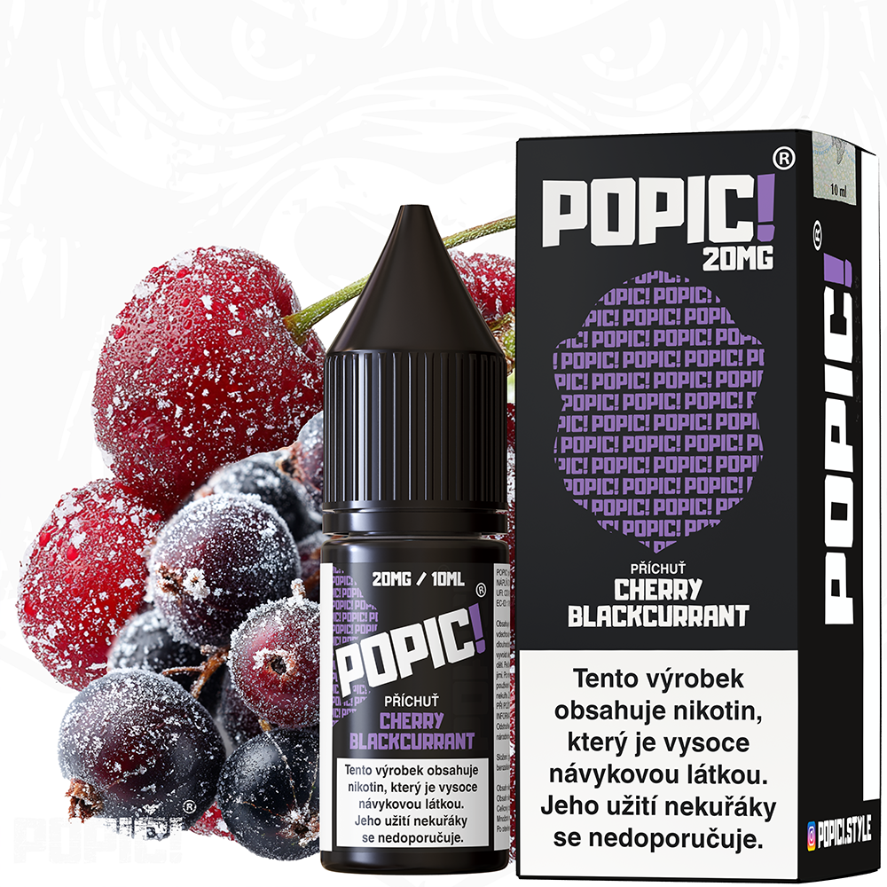 Nikotinová sůl POPIČ! - Cherry Blackcurrant / Štavnatá Třešeň s Černým Rybízem - 20mg