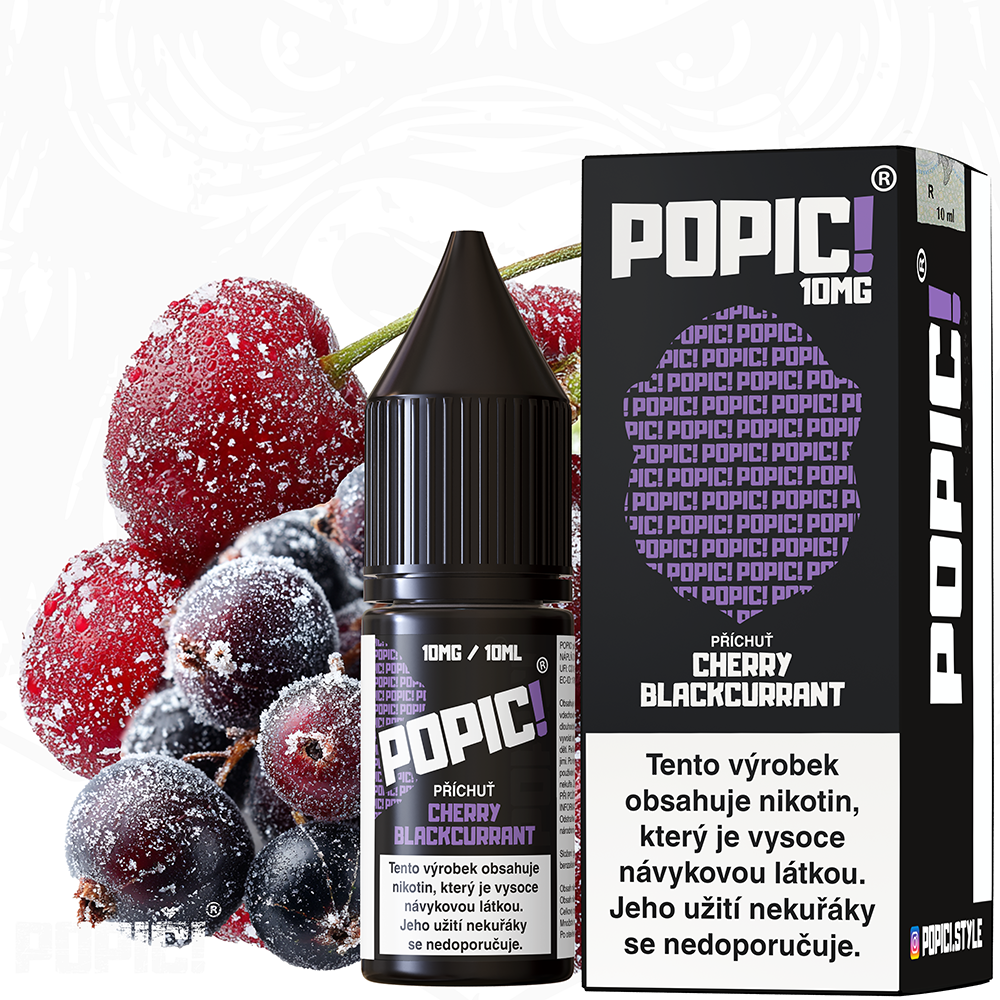 Nikotinová sůl POPIČ! - Cherry Blackcurrant / Štavnatá Třešeň s Černým Rybízem - 10mg