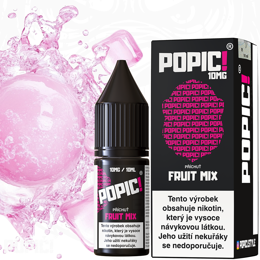Nikotinová sůl POPIČ! - Fruit Mix / Ovocná směs v bublině - 10mg