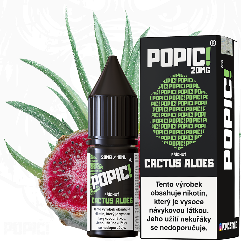 Nikotinová sůl POPIČ! - Cactus Aloes / Sladký Kaktus s Aloe - 20mg