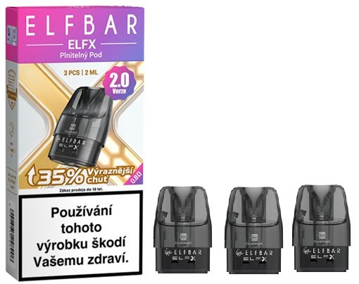 Elf Bar ELFX cartridge V2.0 - 0,8 Ω (celé balení, 3ks)