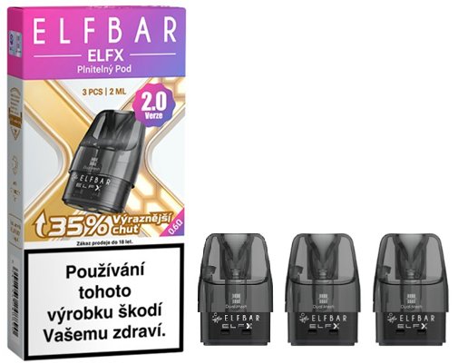Elf Bar ELFX cartridge V2.0 - 0,6 Ω (celé balení, 3ks)