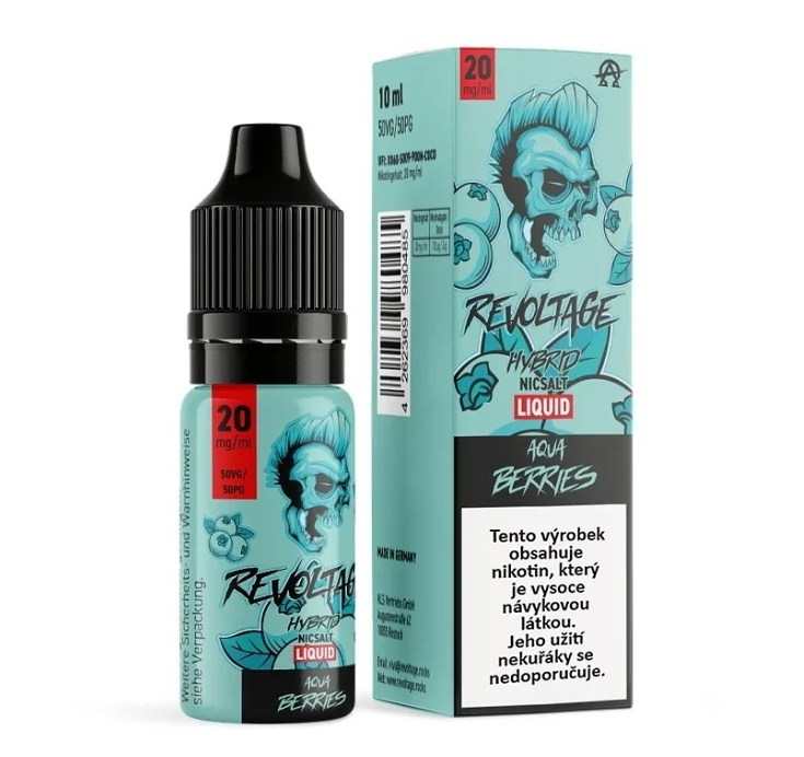 Nikotinová sůl Revoltage - Chladivá směs bobulí / Aqua Berries 10ml - 20mg