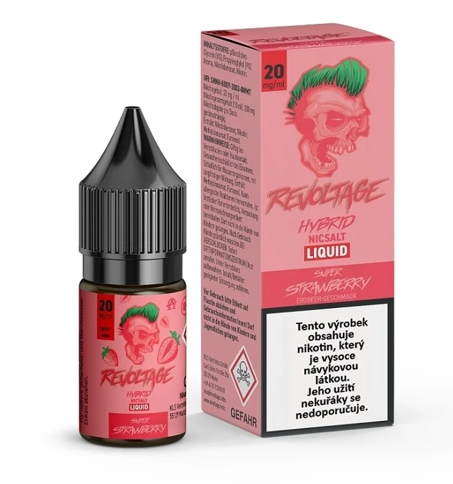 Nikotinová sůl Revoltage - Chladivé jahody / Super Strawberry 10ml - 20mg
