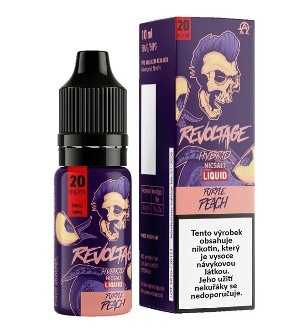 Nikotinová sůl Revoltage - Ledová broskev / Purple Peach 10ml - 20mg