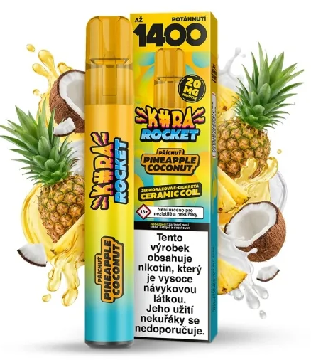 KURA Rocket jednorázová ecigareta Pineapple Coconut