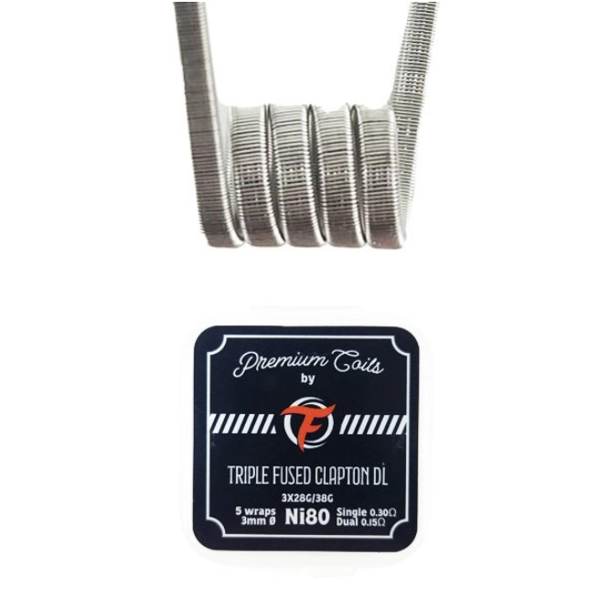 Fumytech předmotané spirálky - Triple Fused Clapton DL Ni80 - 0,3 ohm 10ks