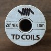 TD Coils nichromový drát Ni80  - 10 m (Průměr drátu 0,32 mm (28AWG))