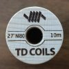 TD Coils nichromový drát Ni80  - 10 m (Průměr drátu 0,32 mm (28AWG))