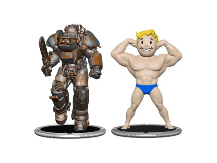 105440 fallout mini figures 2 pack set e raider vault boy strong 7 cm