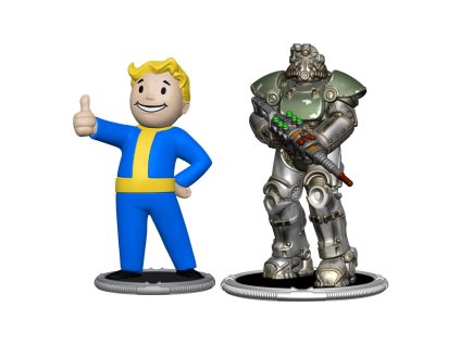 105434 fallout mini figures 2 pack set f raider vault boy strong 7 cm