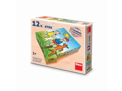 187067 pejsek a kocicka 12 drevene kostky