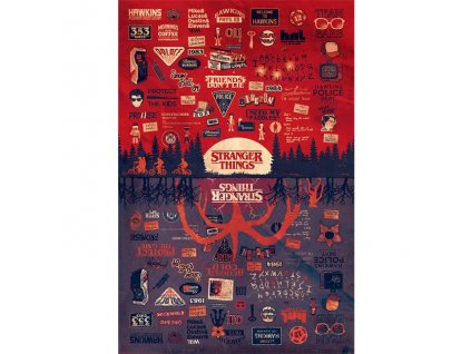 42553 stranger things plakat upside down