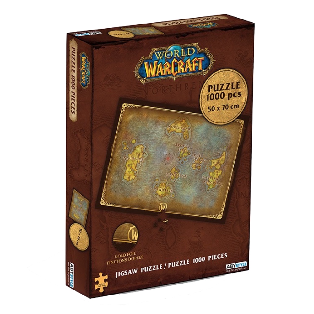 ABYstyle Puzzle World of Warcraft - Azeroth térképe, 1000 darabos puzzle