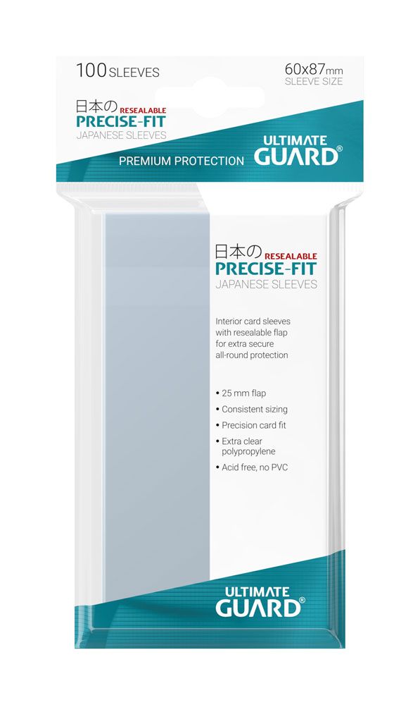 Ultimate Guard - Precise-Fit Japanese Size Resealable Borítók (100 db) - Transparent