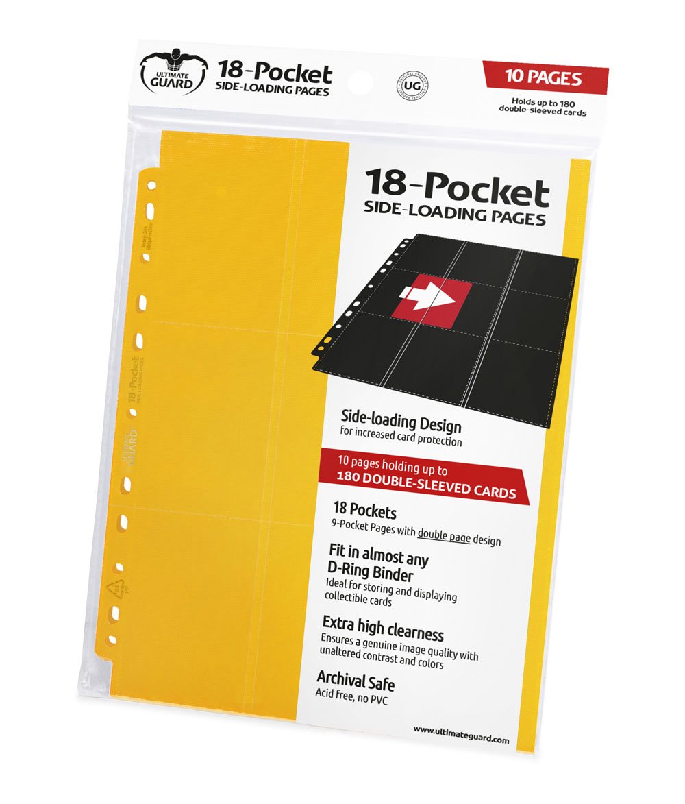 Ultimate Guard - 18-Pocket Side-Loading Pages (sárga) - szett 10 db