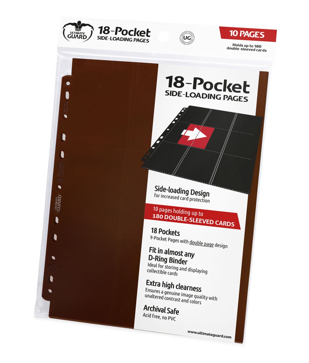 Ultimate Guard - 18-Pocket Side-Loading Pages (barna) - szett 10 db