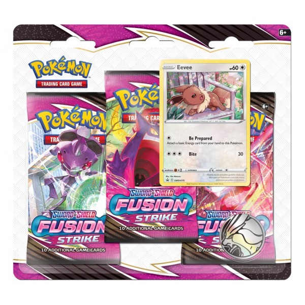 Nintendo Pokémon TCG - Fusion Strike 3-Pack Blister - Eevee