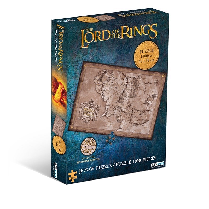 ABYstyle A Gyűrűk Ura - Puzzle - Középfölde térképe (1000 darab)