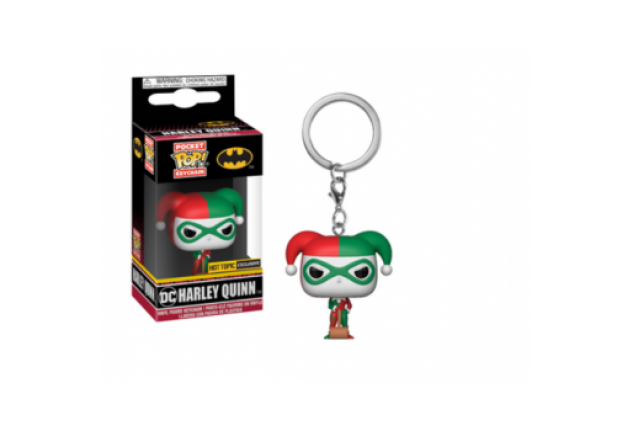 Batman Funko kulcstartó - Holiday Harley Quinn - korlátozott példányszámban