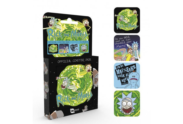 Rick és Morty poháralátét 4-es csomag Mix